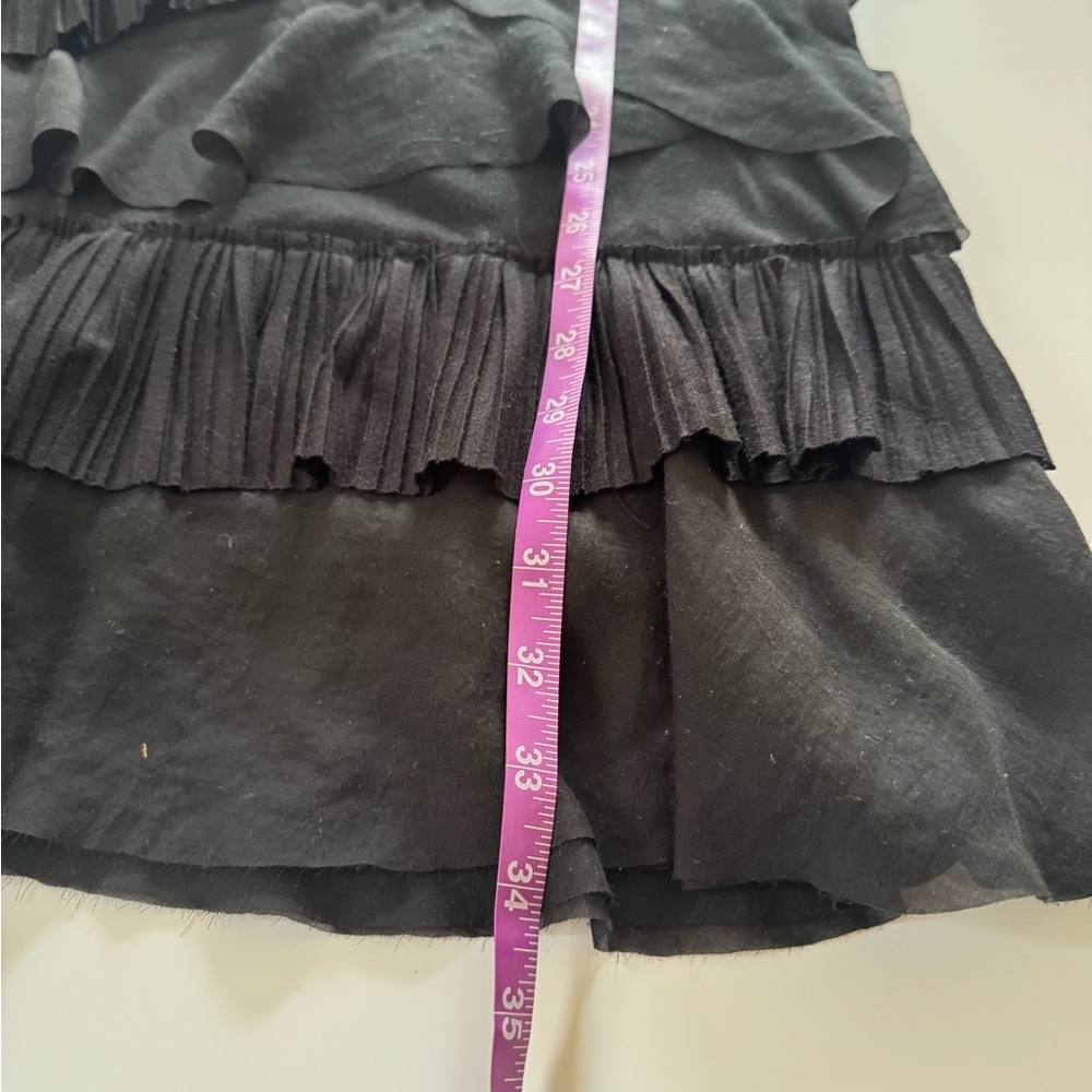 LOFT Black Tiered Mini Dress - Picture 6 of 8